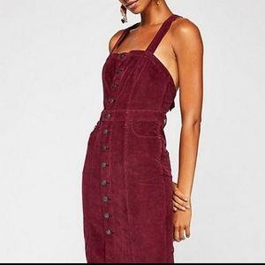 Free People Front Button Cord Jumper Sz. 6